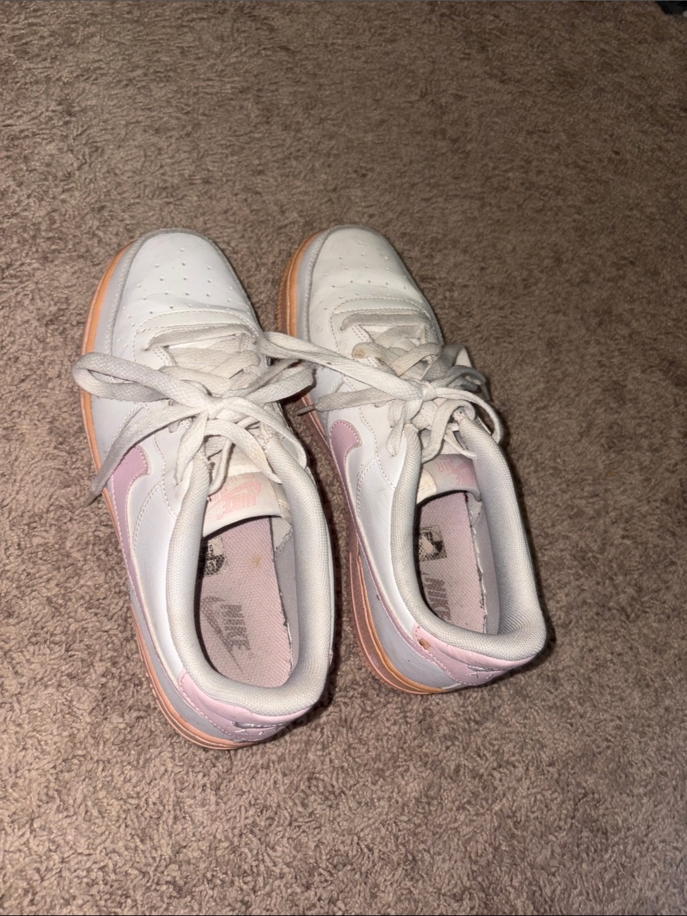 Nike Women’s Air Force’s with Pink and Peach Accents